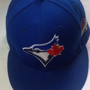NEW ERA Toronto Blue Jays 59FIFTY 2015 Post Season Hat Size 7 1/4 Blue Official